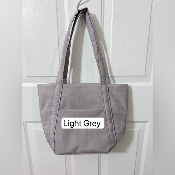 Handmade Water Repellent Nylon Tote Bag Minimalist Shoulder Hobo Purse - Picture 14 of 17